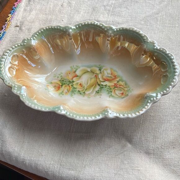 Leuchtenburg Germany Antique VTG. Porcelain celery serving dish. - Picture 1 of 6